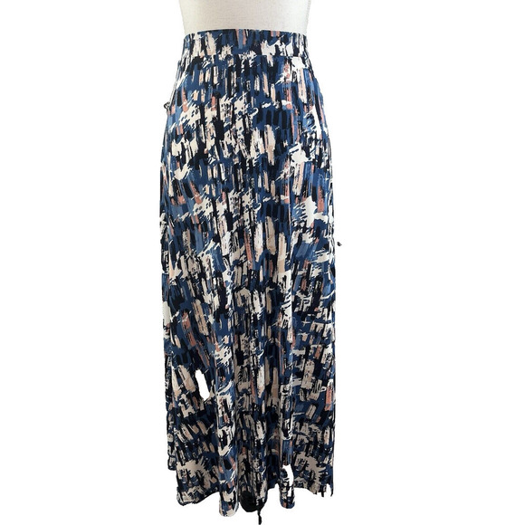 Jones Studio Skirt size Extra Small Long Blue Coral Slinky Stretch A Line Modest - Picture 1 of 11